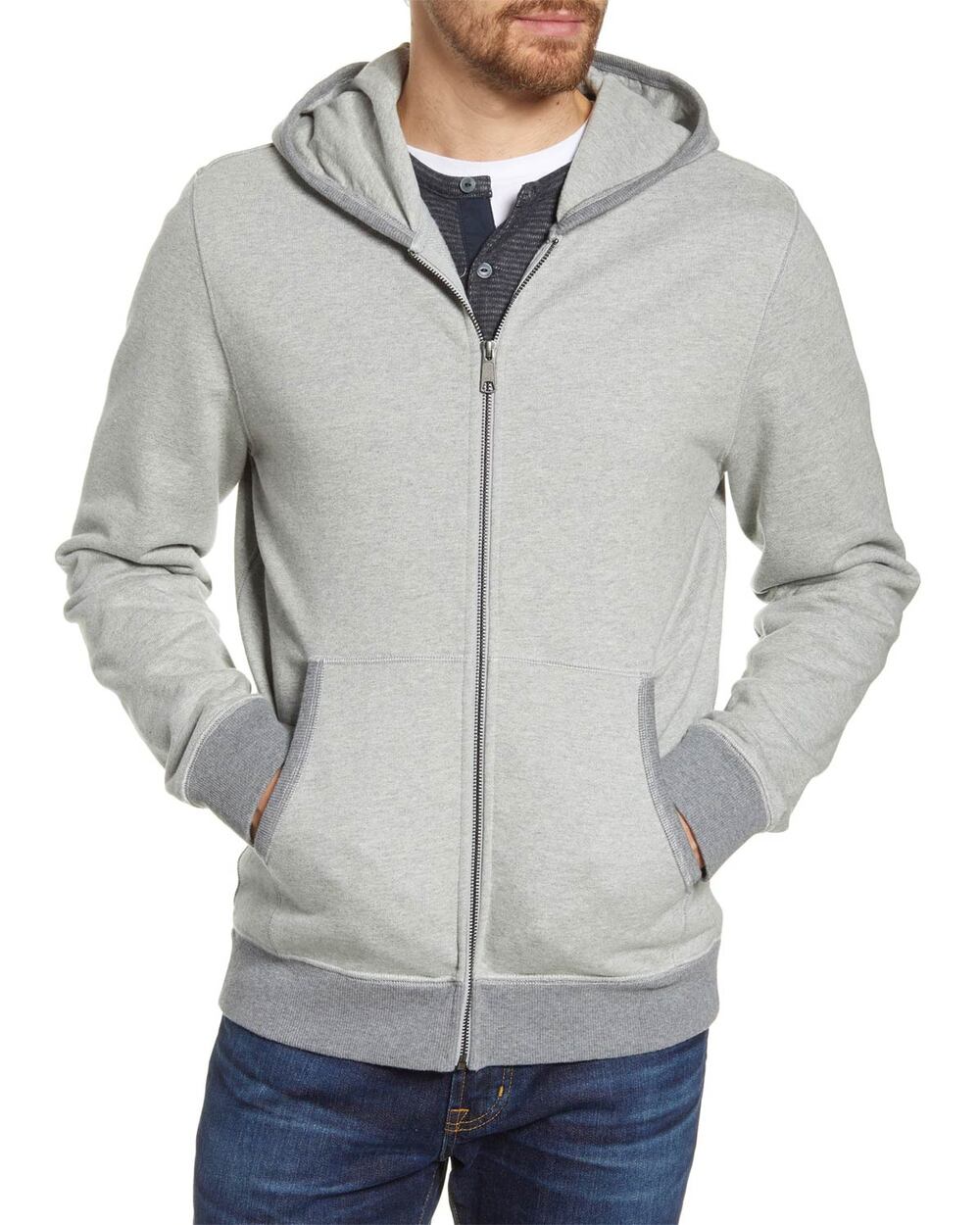 1901 Gray full zip Hooded Sweatshirt NWT 2XL
